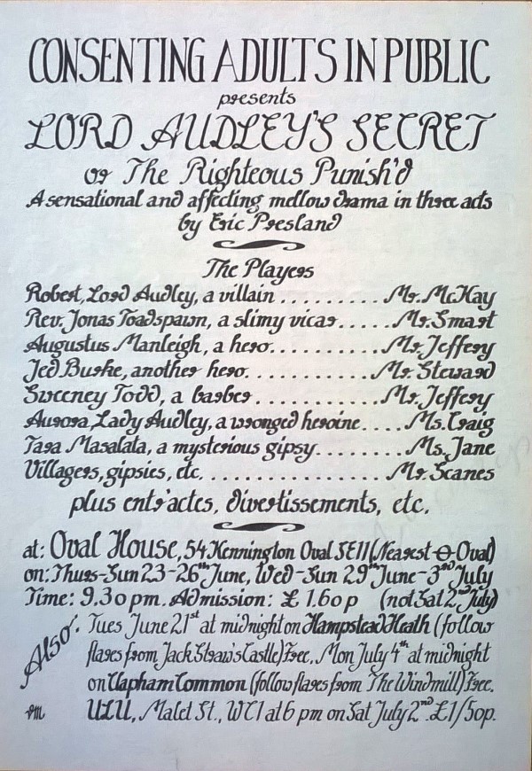 Lord Audley handbill